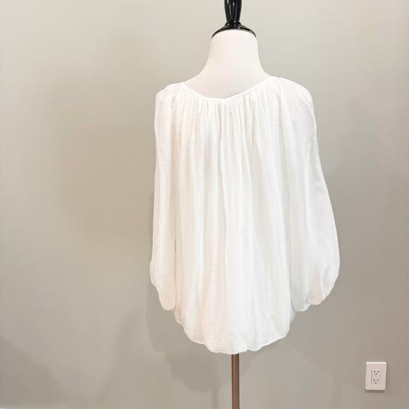 Angela Moda Blouse Size Small White Lace Embroidered Romantic Boho Sundance NEW - Picture 6 of 12